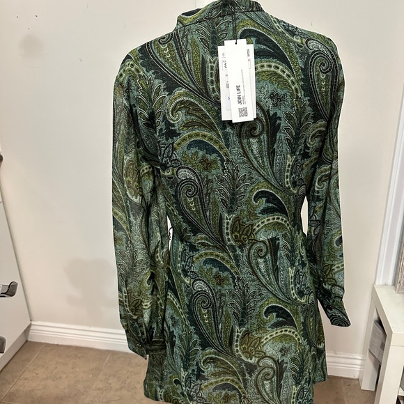 Green Patterned Zara Dress - Boho - Picture 3 of 4